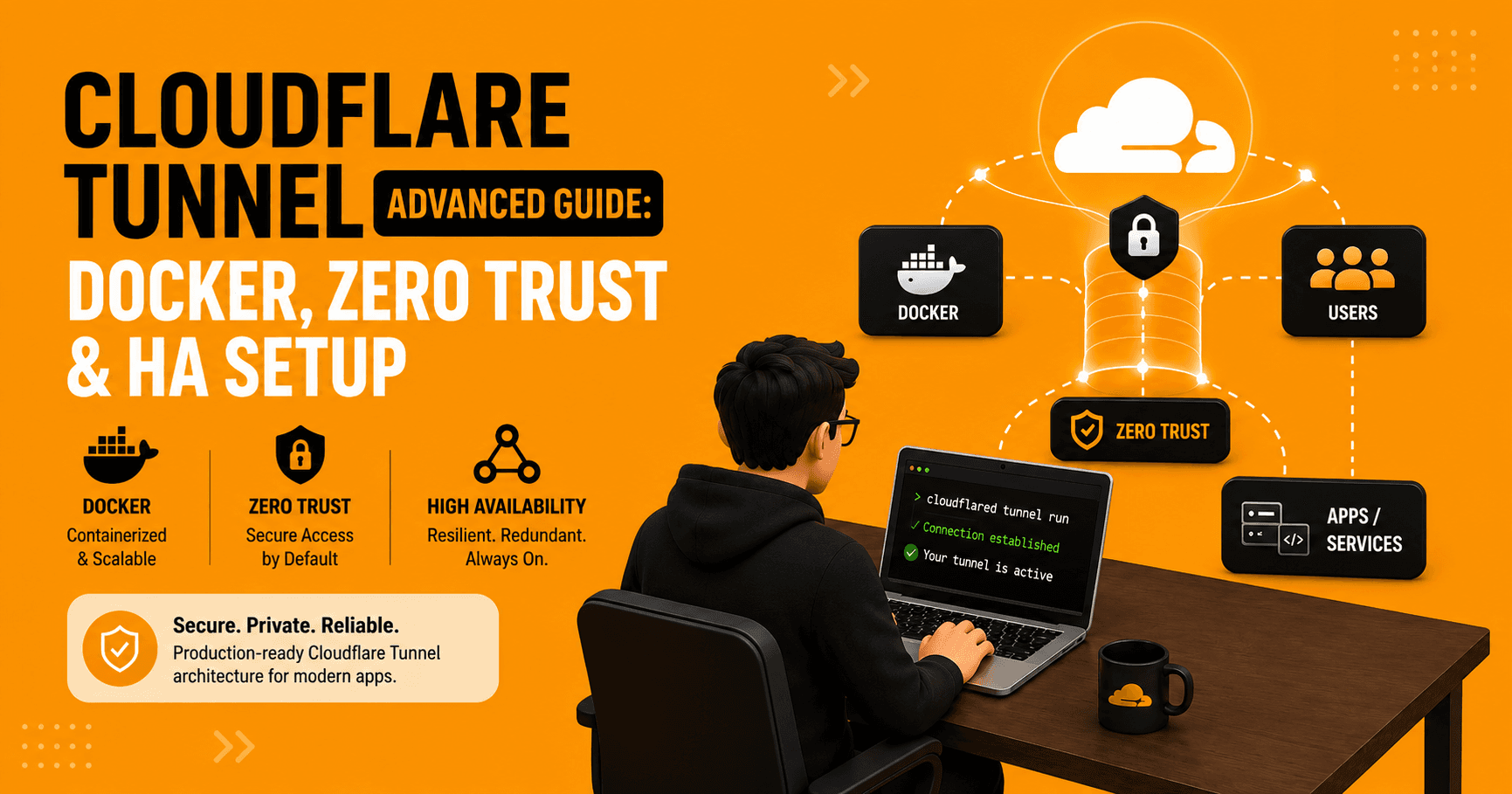 Cloudflare Tunnel Advanced Guide Docker, Zero Trust and Ha Setup